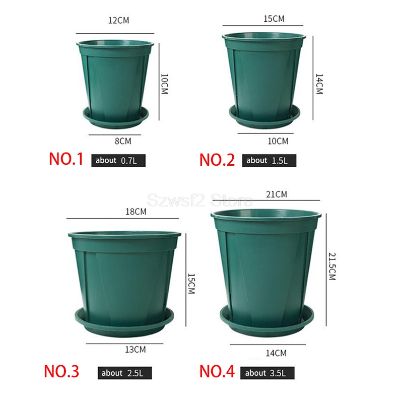 Gardening Tools Green - 5/10 قطع من صواني أوعية الزهور