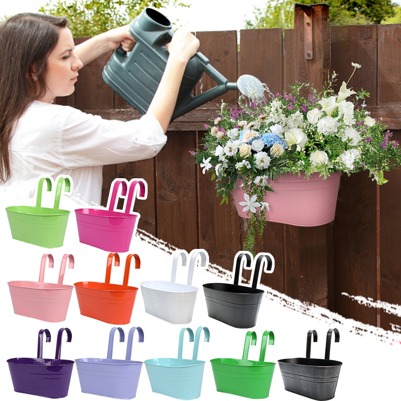 أواني زهور معلقة من الحديد الم - مراجعة Vertical Wall Planter وسعره