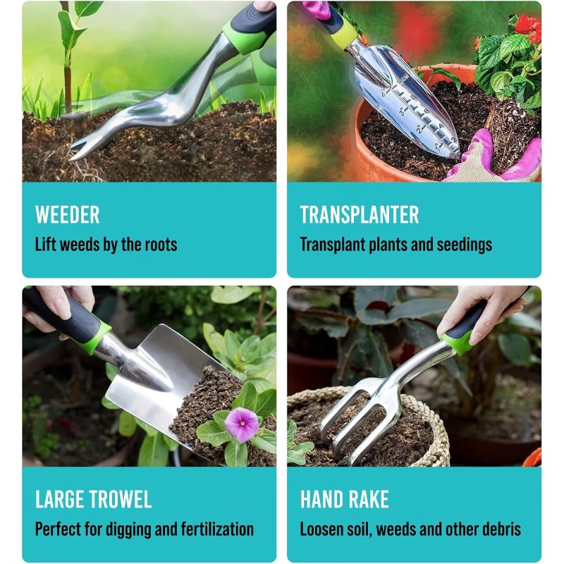 طقم أدوات حدائق مريح مكون من 9 - مراجعة Gardening Hand Tools Yard وسعره