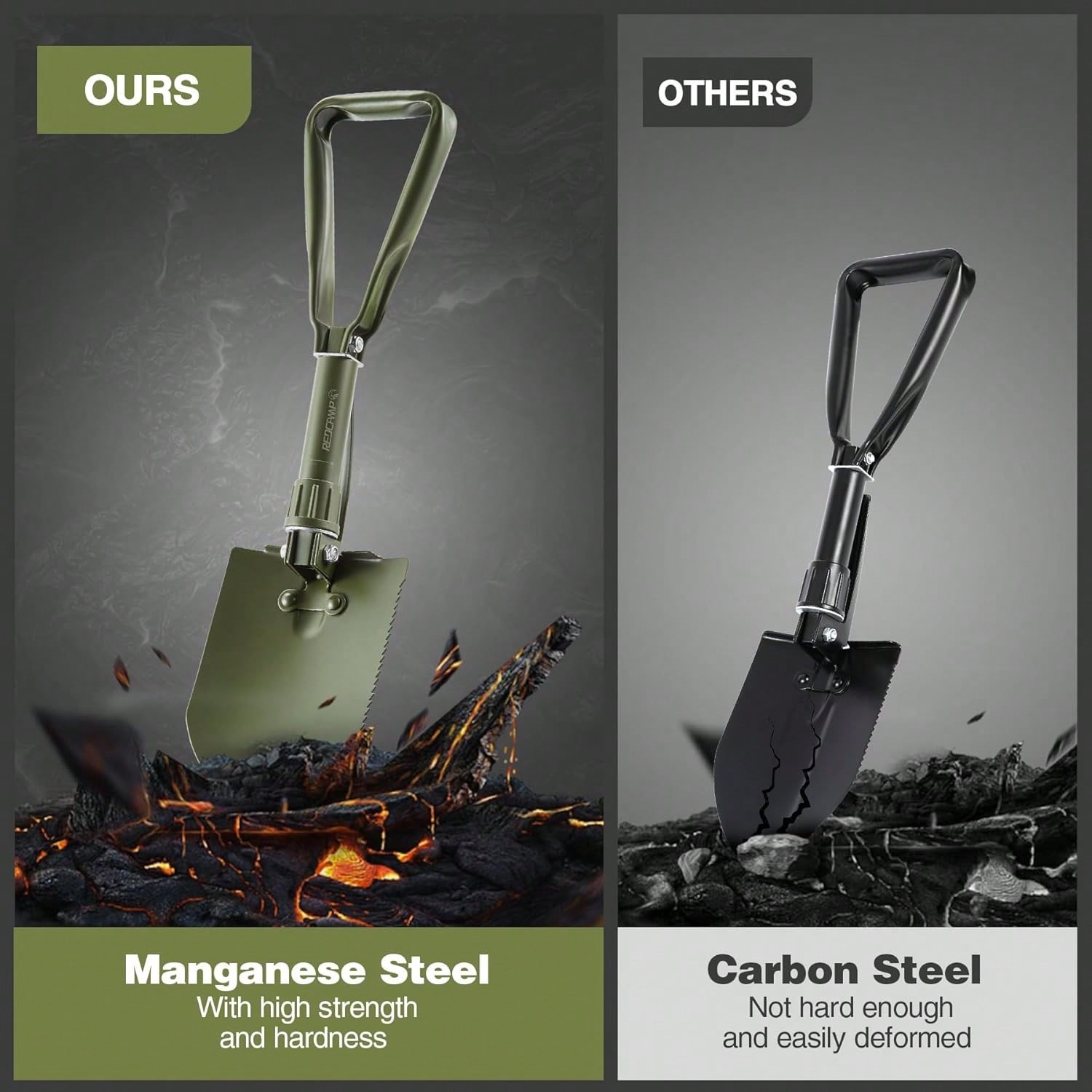 مجرفة تخييم قابلة للطي مقاس 23 - مراجعة Gardening Tools Green وسعره
